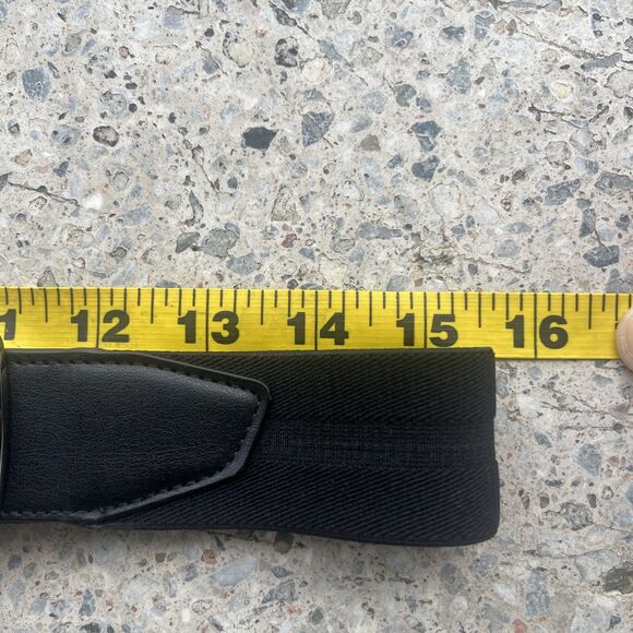 Nike Men's Belt Stretch Black Baseball Swoosh Football Elastic Adjustable Medium - Picture 8 of 8